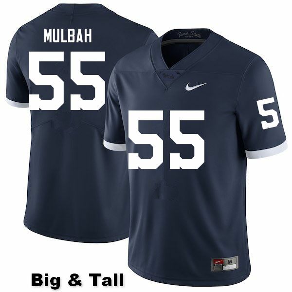 NCAA Nike Men's Penn State Nittany Lions Fatorma Mulbah #55 College Football Authentic Big & Tall Navy Stitched Jersey MDN8398XG